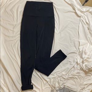 Black stretchy high waisted leggings